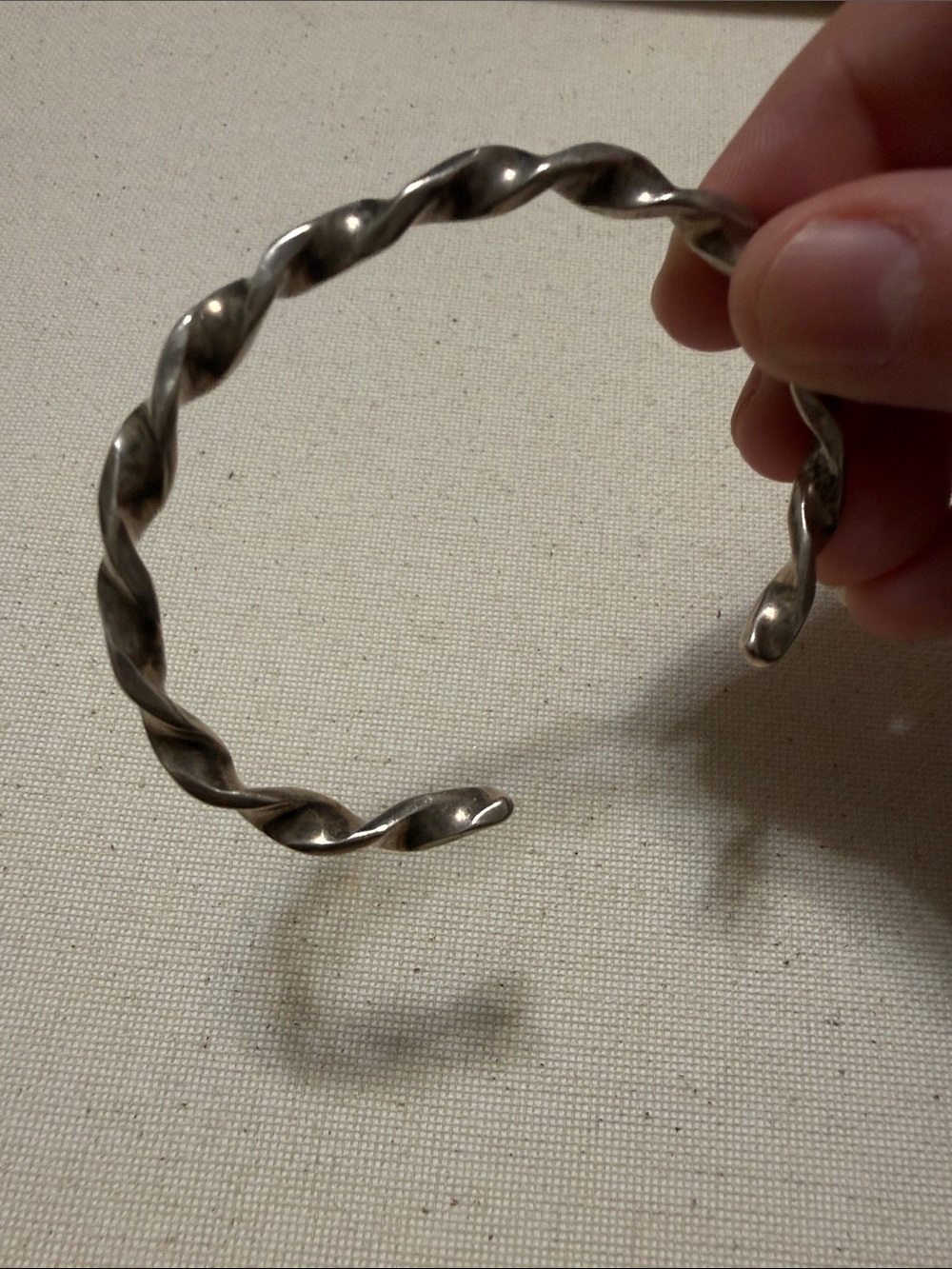 Sterling Silver Twisted Open Cuff Bracelet Not marked - Picture 12 of 16